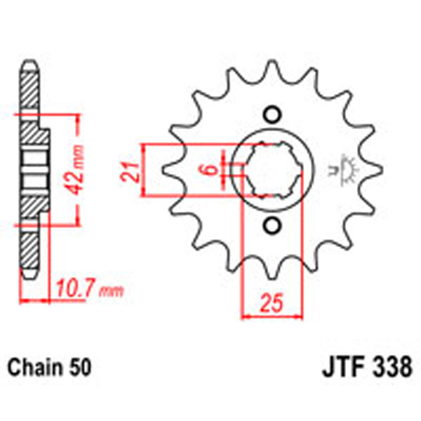 JT JT Gear Box Sprockets G/B 338-16T HON